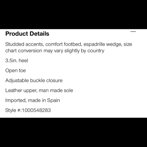 MAYPOL Studded Leather Wedge Espadrilles Size 9.5 Trendy Stylish Chic Minimalist - Picture 6 of 7